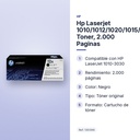 HP LASERJET 1010/1012/1020/1015/3015/3020/3030 TONER, 2.000 PAGINAS - características principales