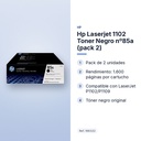 HP LASERJET 1102 TONER NEGRO Nº85A (PACK 2) - características principales