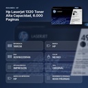 HP LASERJET 1320 TONER ALTA CAPACIDAD, 6.000 PAGINAS - resumen de atributos