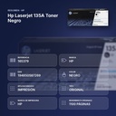HP LASERJET 135A TONER NEGRO - resumen de atributos