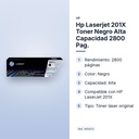HP LASERJET 201X TONER NEGRO ALTA CAPACIDAD 2800 PAG. - características principales