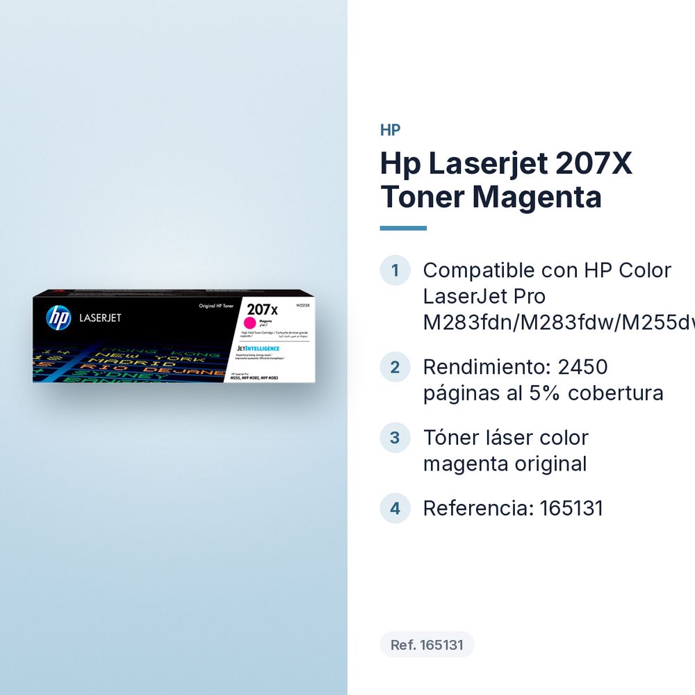 HP LASERJET 207X TONER MAGENTA - características principales