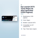 HP LASERJET 207X TONER NEGRO DE ALTA CAPACIDAD (3150 PAGINAS) - características principales
