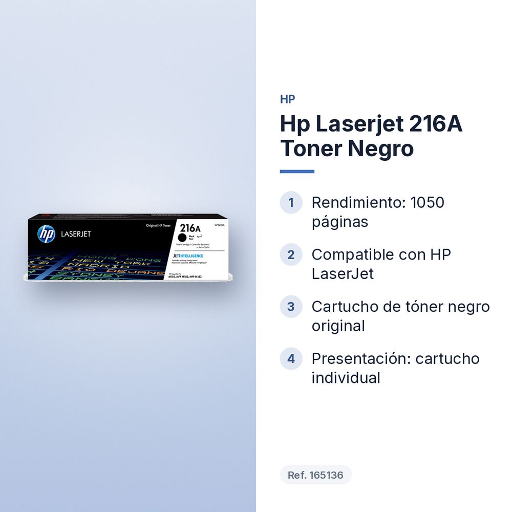 HP LASERJET 216A TONER NEGRO - características principales