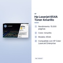 HP LASERJET 654A TONER AMARILLO - características principales