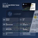 HP LASERJET 654A TONER AMARILLO - resumen de atributos