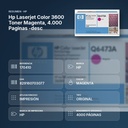 HP LASERJET COLOR 3600 TONER MAGENTA, 4.000 PAGINAS -DESC - resumen de atributos