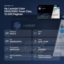 HP LASERJET COLOR 5500/5550 TONER CIAN, 13.000 PAGINAS - resumen de atributos