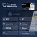 HP LASERJET CP3525 TONER AMARILLO 504A - resumen de atributos