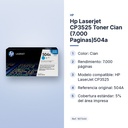 HP LASERJET CP3525 TONER CIAN (7.000 PAGINAS)504A - características principales
