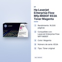 HP LASERJET ENTERPRISE FLOW MFP M680F 653A TONER MAGENTA - características principales