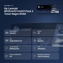 HP LASERJET M125/M127/M201 PACK 2 TONER NEGRO 83AD - resumen de atributos