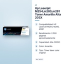 HP LASERJET M254,M280,M281 TONER AMARILLO ALTA 203X - características principales