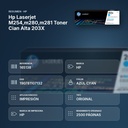 HP LASERJET M254,M280,M281 TONER CIAN ALTA 203X - resumen de atributos