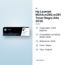 HP LASERJET M254,M280,M281 TONER NEGRO ALTA 203X - características principales