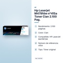 HP LASERJET M479FDW Nº415A TONER CIAN 2.100 PAG. - características principales