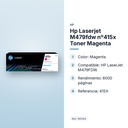 HP LASERJET M479FDW Nº415X TONER MAGENTA - características principales