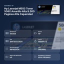 HP LASERJET M553 TONER 508X AMARILLO ALTA 9.500 PAGINAS ALTA CAPACIDAD - resumen de atributos