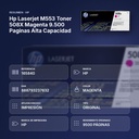 HP LASERJET M553 TONER 508X MAGENTA 9.500 PAGINAS ALTA CAPACIDAD - resumen de atributos