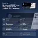 HP LASERJET M553 TONER 508X NEGRO 12.500 PAGINAS ALTA CAPACIDAD - resumen de atributos