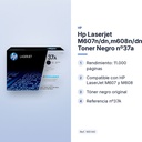 HP LASERJET M607N/DN,M608N/DN/X TONER NEGRO Nº37A - características principales