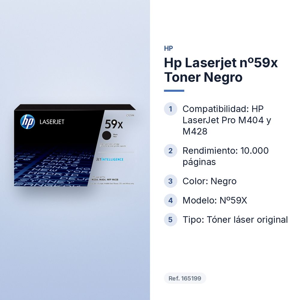 HP LASERJET Nº59X TONER NEGRO - características principales