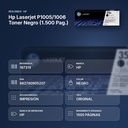 HP LASERJET P1005/1006 TONER NEGRO (1.500 PAG.) - resumen de atributos