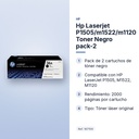 HP LASERJET P1505/M1522/M1120 TONER NEGRO PACK-2 - características principales