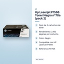 HP LASERJET P1566 TONER NEGRO Nº78A (PACK 2) - características principales
