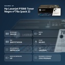 HP LASERJET P1566 TONER NEGRO Nº78A (PACK 2) - resumen de atributos