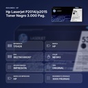 HP LASERJET P2014/P2015 TONER NEGRO 3.000 PAG. - resumen de atributos