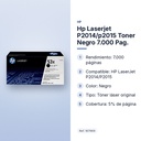 HP LASERJET P2014/P2015 TONER NEGRO 7.000 PAG. - características principales