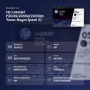 HP LASERJET P2035/2055D/2055DN TONER NEGRO (PACK 2) - resumen de atributos