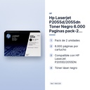HP LASERJET P2055D/2055DN TONER NEGRO 6.000 PAGINAS PACK-2 DESC - características principales
