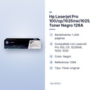 HP LASERJET PRO 100/CP/1025NW/1025/1020 TONER NEGRO 126A - características principales