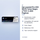 HP LASERJET PRO 200 M276 TONER NEGRO Nº131X 2.400 PAGINAS - características principales