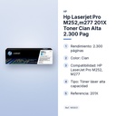 HP LASERJET PRO M252,M277 201X TONER CIAN ALTA 2.300 PAG - características principales