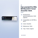 HP LASERJET PRO MFP M176N/M177 TONER AMARILLO 130A - características principales