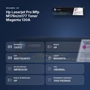 HP LASERJET PRO MFP M176N/M177 TONER MAGENTA 130A - resumen de atributos