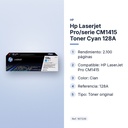 HP LASERJET PRO/SERIE CM1415 TONER CYAN 128A - características principales