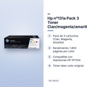 HP Nº131A PACK 3 TONER CIAN/MAGENTA/AMARILLO - características principales