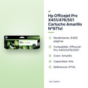 HP OFFICEJET PRO X451/476/551 CARTUCHO AMARILLO Nº971XL - características principales