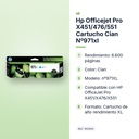 HP OFFICEJET PRO X451/476/551 CARTUCHO CIAN Nº971XL - características principales