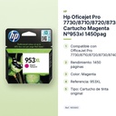 HP OFICEJET PRO 7730/8710/8720/8730/8740  CARTUCHO MAGENTA Nº953XL 1450PAG - características principales