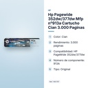 HP PAGEWIDE 352DW/377DW MFP  Nº913A CARTUCHO CIAN 3.000 PAGINAS - características principales