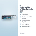 HP PAGEWIDE Nº981A, CARTUCHO CIAN - características principales