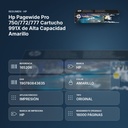 HP PAGEWIDE PRO 750/772/777 CARTUCHO 991X DE ALTA CAPACIDAD AMARILLO - resumen de atributos