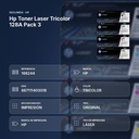 HP TONER LASER TRICOLOR 128A PACK 3 - resumen de atributos