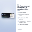HP TONER LASERJET PRO MFP M476 AMARILLO.Nº312A - características principales