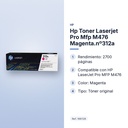 HP TONER LASERJET PRO MFP M476 MAGENTA.Nº312A - características principales